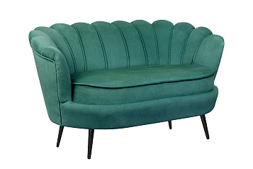 Дизайнерский диван Pearl Double Green V2 на черных ножках в интернет-магазине