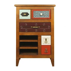 купить красивые Вертикальная тумба "Gouache Birch" арт M20006ETG/1, разноцветная