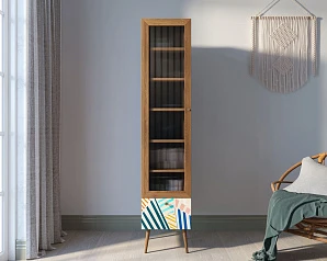 Буфет "Berber" одностворчатый с ящиком принт 42 арт BB48/Print_42 в интерьере