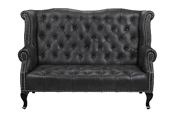 заказать Кожаный дизайнерский диван лофт Royal Sofa Black в интернет-магазине