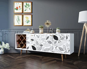 купить Комод "Berber" удлиненный с бутылочницей 9 принт арт BB15/Print_09