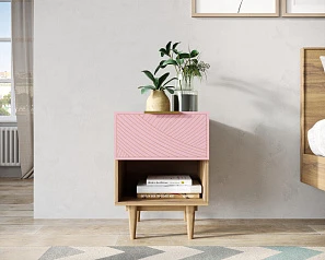 красивые Тумбочка с верхним ящиком "Line" LN10/GR1/pink