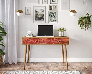 Стол рабочий "Berber" малый принт 49 арт BB32/Print_49 в интерьере