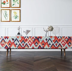 Комод "Berber" с ящиками низкий под TV принт 2 арт BB19/Print_02 на заказ