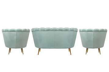 заказать Комплект кресел и дивана ракушка Pearl Double Green