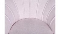 заказать Низкое кресло ракушка Pearl Pink Boucle на черных ножках
