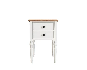 фото Тумбочка "Odri" с двумя ящиками арт od2102S Белый в интерьере