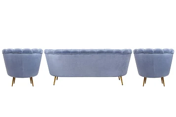 заказать Комплект кресел и дивана ракушка Pearl Triple Blue