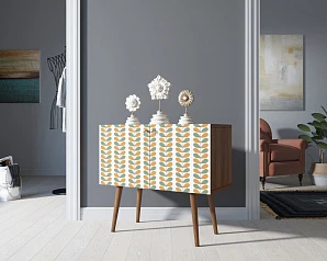 фото Комод на высоких ножках "Berber" малый принт 23 арт BB13/Print_23