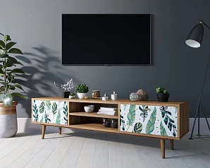 красивые Комод "Berber" с нишей низкий под TV принт 44 арт BB49/Print_44 в интернет-магазине