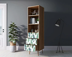 Стеллаж с ящиками "Berber" принт 44 арт BB45/Print_44 в интернет-магазине