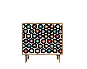 Комод "Berber" пять ящиков 37 принт арт BB36/Print_37 в интерьере
