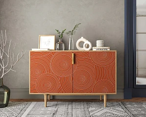 фото Комод с двумя дверками "Line" R18/red