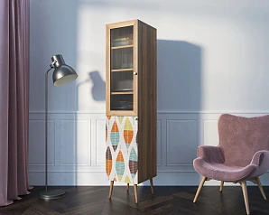 стильный Буфет "Berber" узкий принт 48 арт BB39/Print_48 на заказ