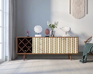 заказать Комод "Berber" удлиненный с бутылочницей принт 23 арт BB15/Print_23