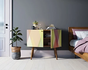 купить Комод на высоких ножках "Berber" малый принт 16 арт BB13/Print_16 в интернет-магазине