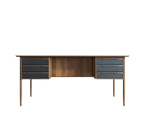 заказать Рабочий письменный стол"Bruni Black" с ящиками арт BR47Black в интернет-магазине