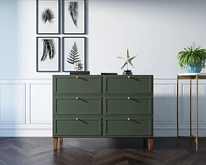 Комод "Andersen" на 6 ящиков арт AN06 в интерьере