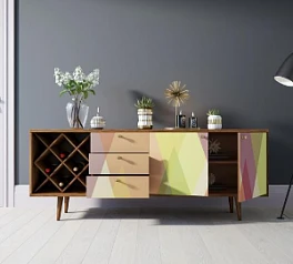 заказать Комод "Berber" удлиненный с бутылочницей 16 принт арт BB15/Print_16 в интернет-магазине