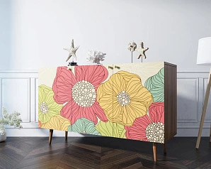 красивые Комод "Berber" три дверки 5 принт арт BB01/Print_05 в интернет-магазине