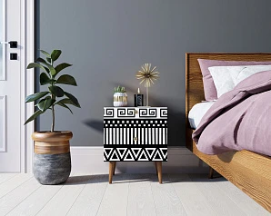 купить стильные Тумбочка "Berber" с двумя ящиками 19 принт арт BB03/Print_19, разноцветная в интернет-магазине