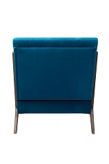 фото Низкое кресло с деревянными подлокотниками Mody Marine цвет синий