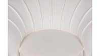 Кресло ракушка Pearl Beige на черных ножках