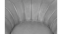 заказать Низкое кресло ракушка Pearl Grey V2 на черных ножках