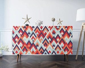 купить красивые Комод "Berber" с двумя дверками и ящиками принт 2 арт BB17/Print_02 в интернет-магазине