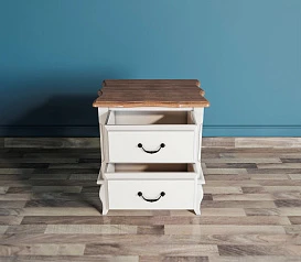 фото Прикроватная тумба leontina на два ящика арт ST9302/2 в интерьере