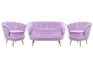 Комплект кресел и дивана ракушка Pearl Double Purple
