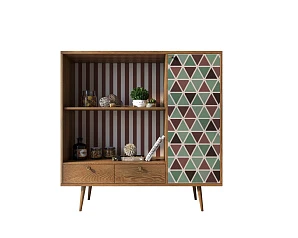 купить стильный Стеллаж с нишей "Berber" принт 26 арт BB28/Print_26 в интернет-магазине