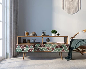 фото Консоль "Berber" с тремя ящиками принт 26 арт BB23/Print_26