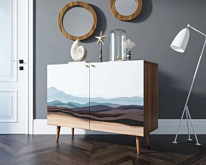 купить стильные Комод "Berber" две дверки 11 принт арт BB04/Print_11 в интернет-магазине