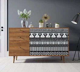 Комод "Berber" с двумя дверками и ящиками 19 принт арт BB05/Print_19 на заказ