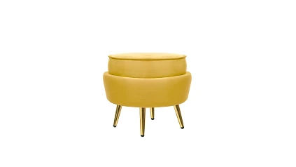 заказать Кресло с пуфом ракушка Pearl Yellow