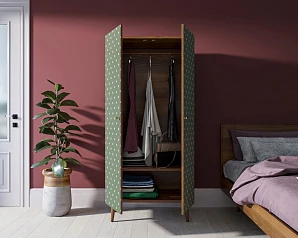 Шкаф малый двухстворчатый "Berber" принт 12 арт BB08/Print_12 в интерьере