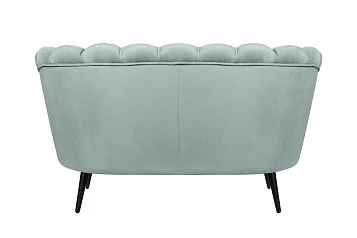 Диван ракушка Pearl Double Green на черных ножках