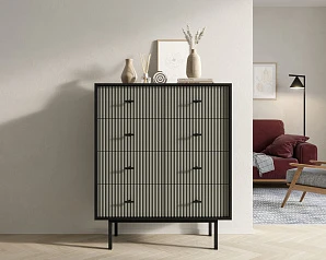 Комод на восемь ящиков "Emerson" арт EM20/gray/L на заказ