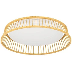 красивые 900797 Потолочный светильник LUPPINERIA, 20W (LED), 3000K, 2400lm, H95, ?450, сталь, коричневый, белый / пластик, белый на заказ