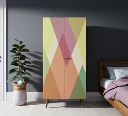 стильный Шкаф малый двухстворчатый "Berber" принт 16 арт BB08/Print_16