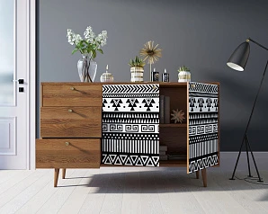 Комод "Berber" с двумя дверками и ящиками 19 принт арт BB05/Print_19 на заказ