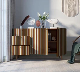 красивые Комод "Berber" с двумя дверками и ящиками принт 20 арт BB17/Print_20 в интернет-магазине