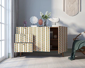 купить стильные Комод "Berber" с двумя дверками и ящиками принт 23 арт BB17/Print_23