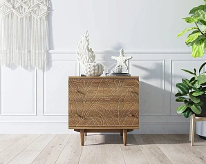 Комод "Boho" 2 ящика джангл арт BH06 в интерьере