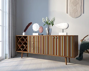 фото Комод "Berber" удлиненный с бутылочницей 20 принт арт BB15/Print_20