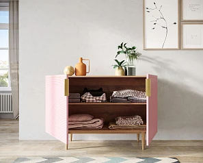 Комод с двумя дверками "Line" LN01/GR1/pink в интернет-магазине