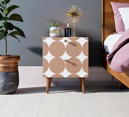 заказать стильные Тумбочка "Berber" с двумя ящиками 17 принт арт BB03/Print_17, разноцветная