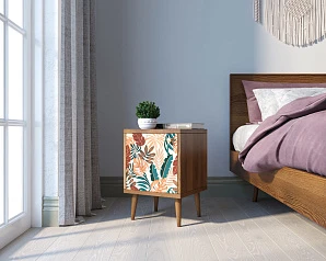 красивые Тумбочка "Berber" с дверкой 25 принт арт BB21/Print_25, разноцветная