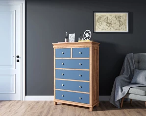 купить Комод "Jules Verne" высокий из березы и ясеня арт JV35ETGYB в интернет-магазине